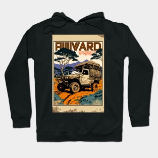 Safari pick up truck in the wild with big load Hoodie